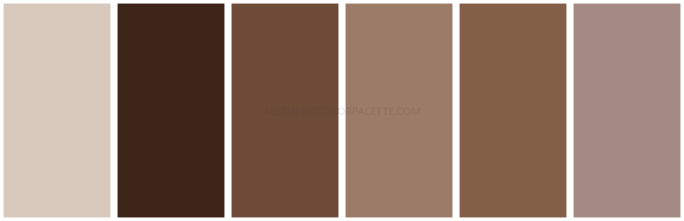 Brown aesthetic color palette ideas