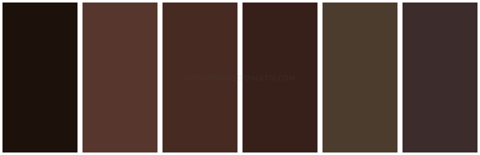 Brown aesthetic color palette numbers
