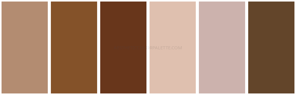 Brown aesthetic color palette