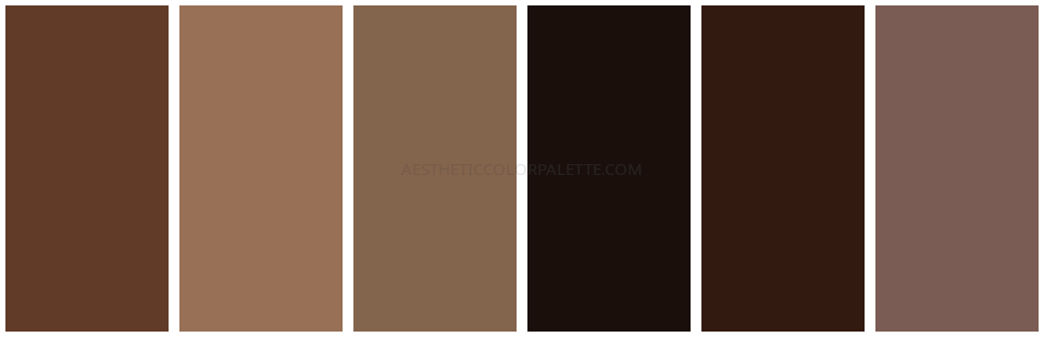 Brown aesthetic hex color codes