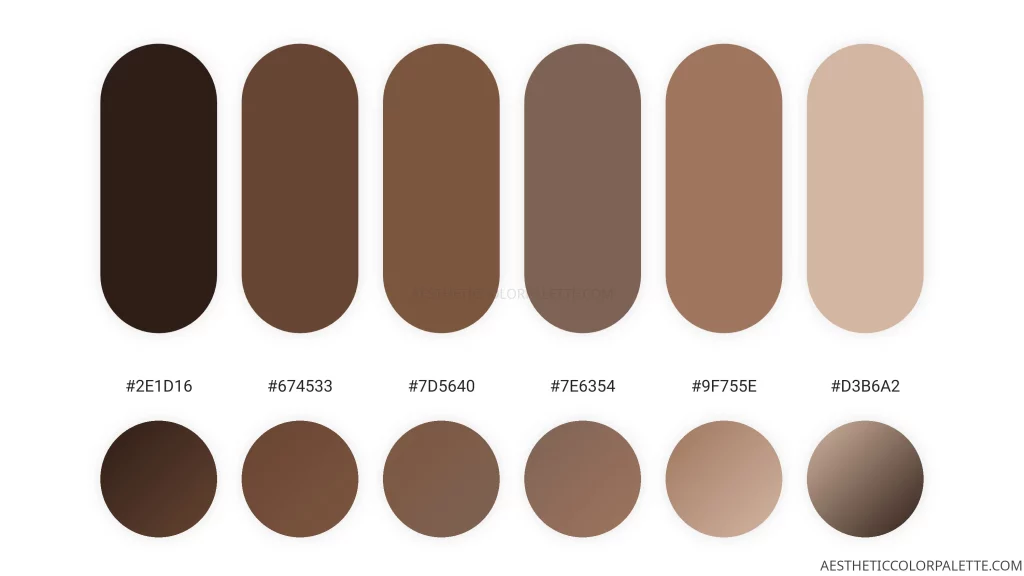 Camel skin color palette swatches
