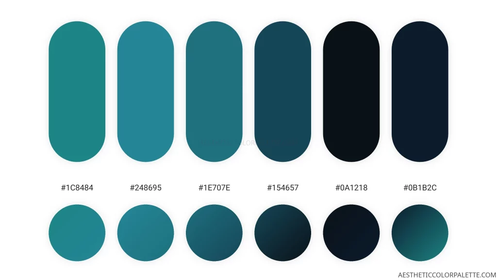 Dark teal color combination inspiration