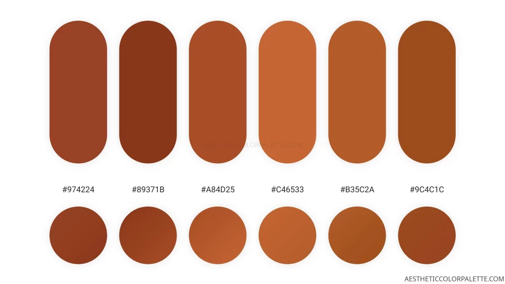 Dirty orange tones and shades