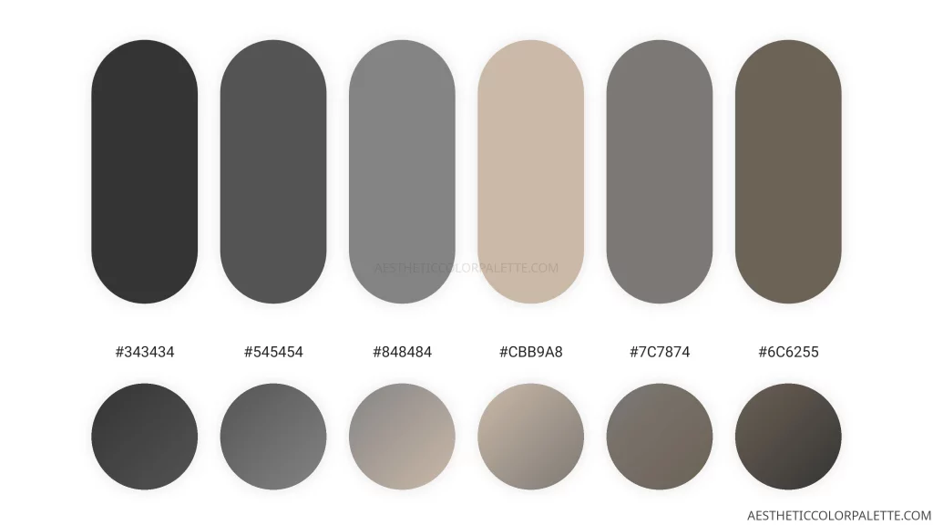 Graphite grey color scheme combinations