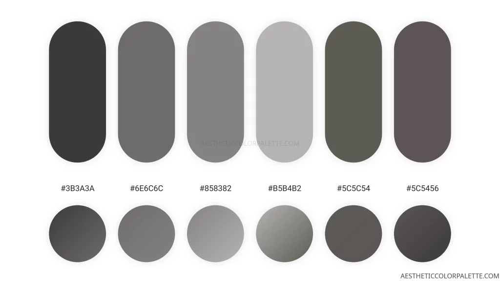 Graphite grey color values inspiration