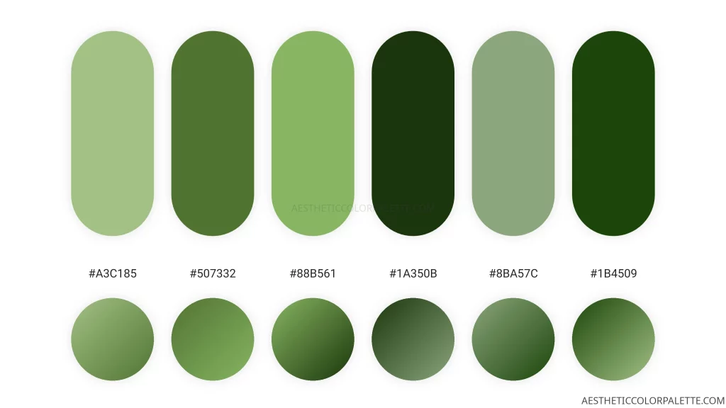 Grass color scheme swatches