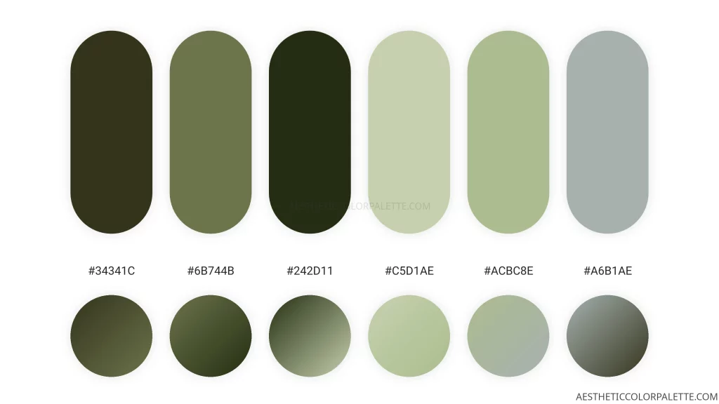 Green tea color scheme numbers