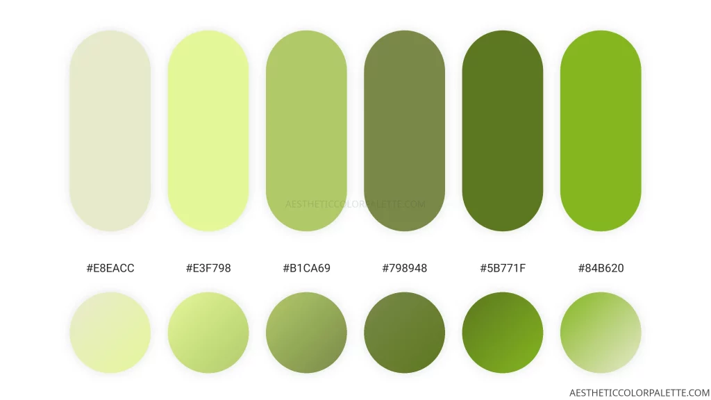 Green tea color shades