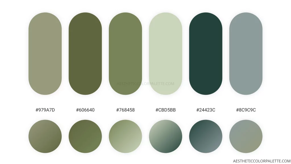 Greenish blue color tones