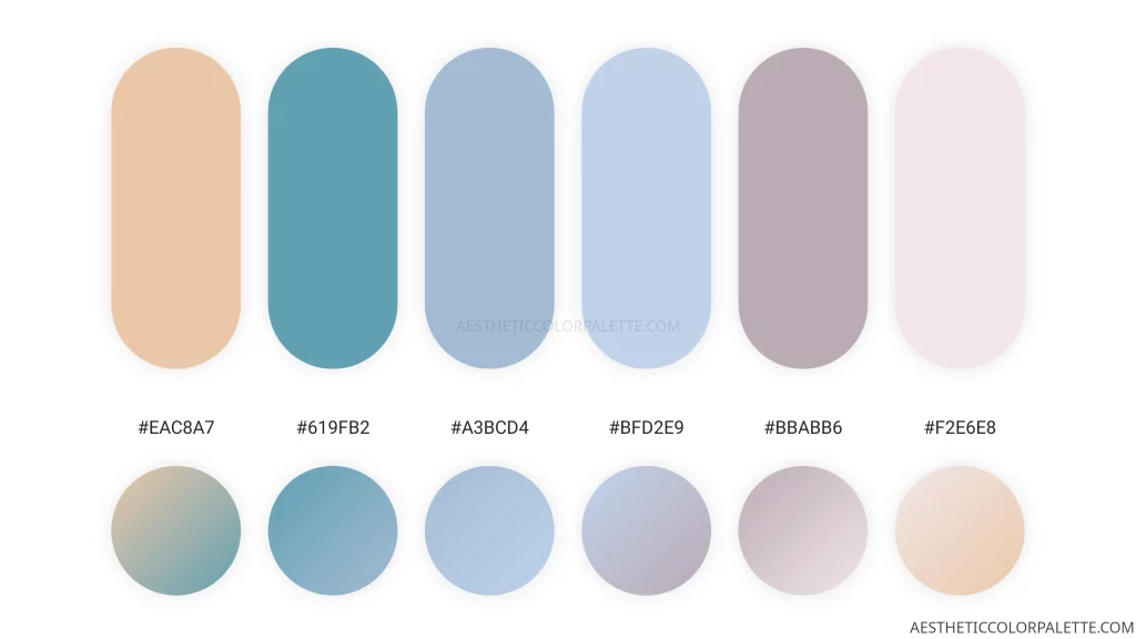 Heavenly HTML color palette