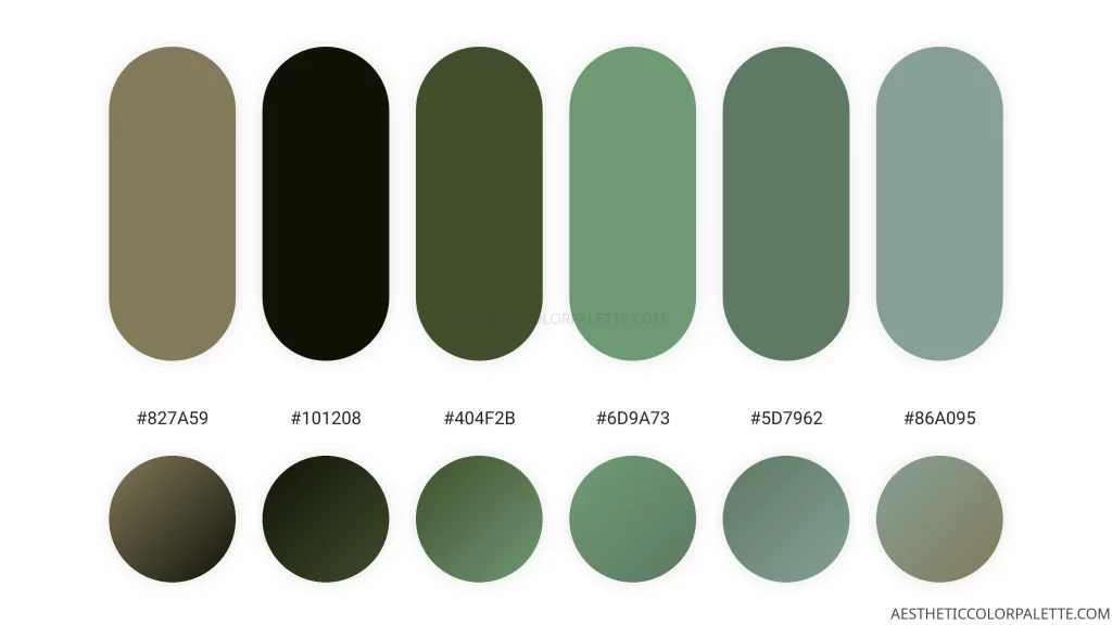 Moss green color scheme combinations