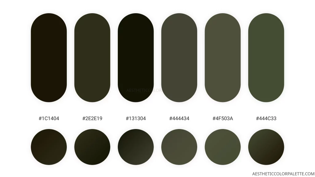 Moss green color values combinations