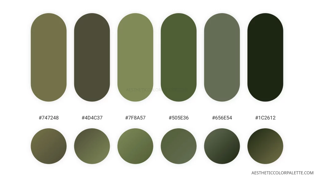 Moss green color values inspiration