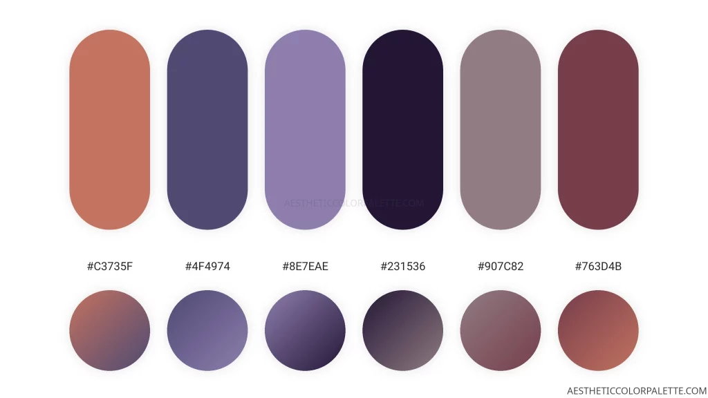 Night sky HTML color palette