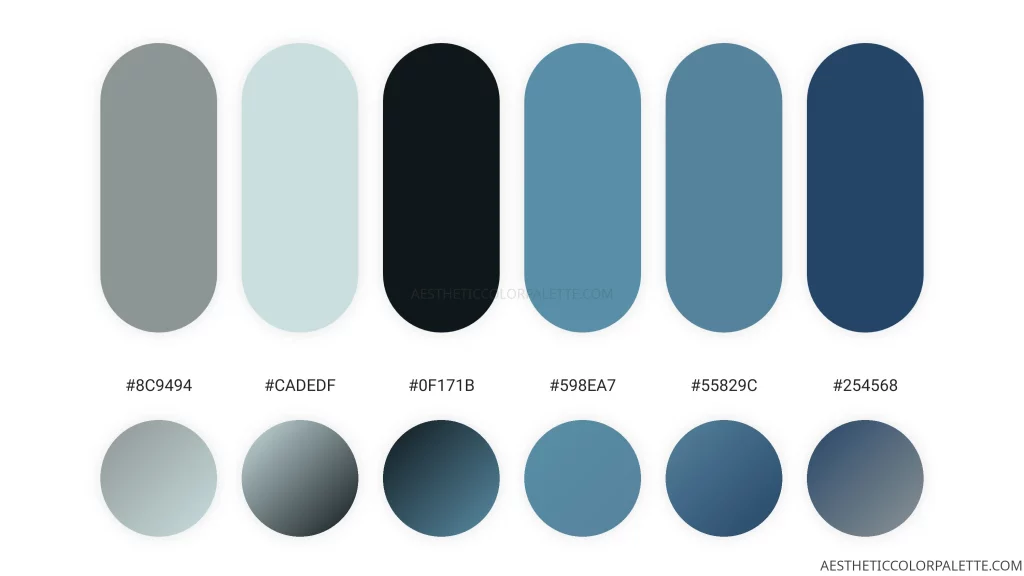 Night sky color palette combinations