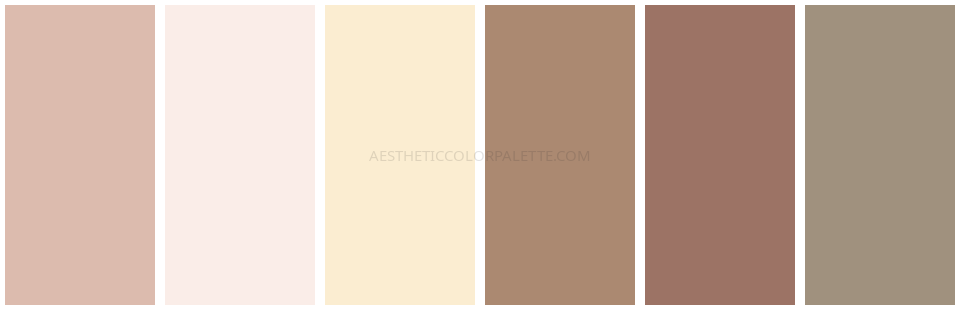 Pastel aesthetic color palette swatches