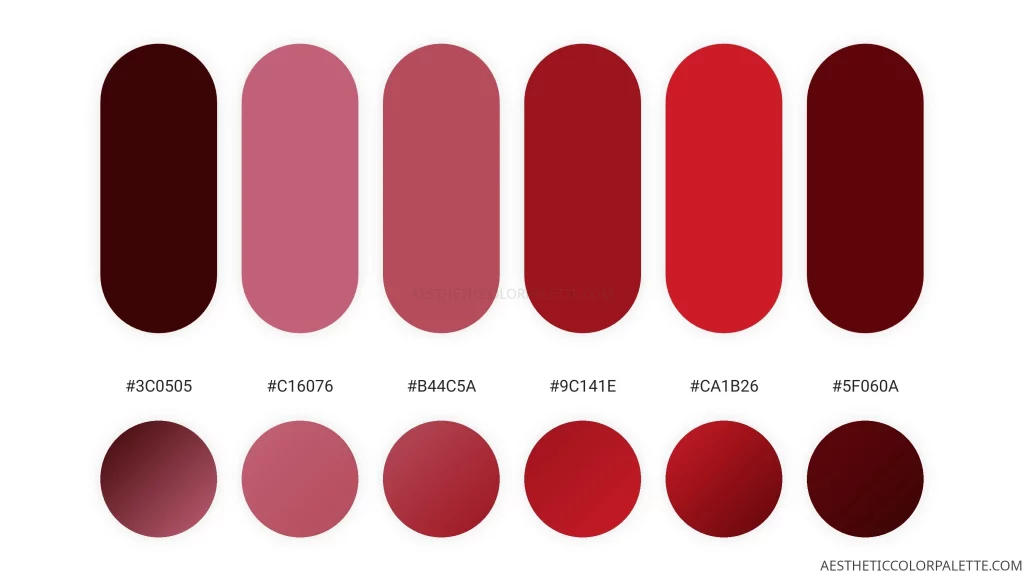 Rose red color scheme combinations