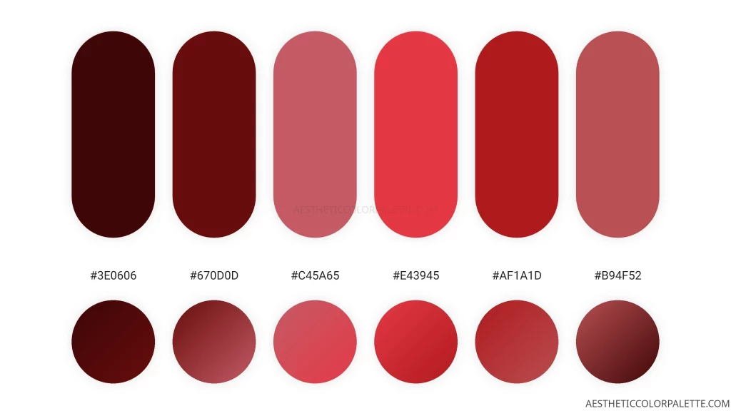 Rose red hex color values