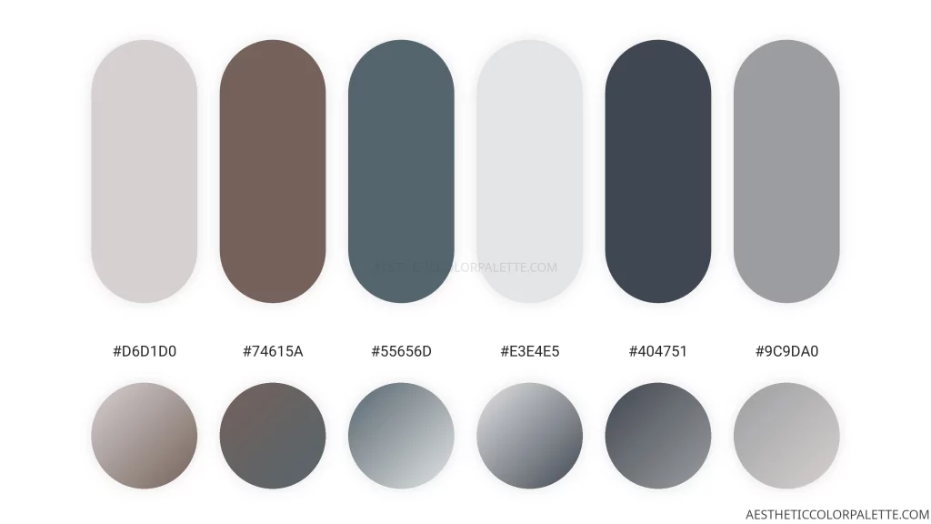 Silvery blue color palette ideas