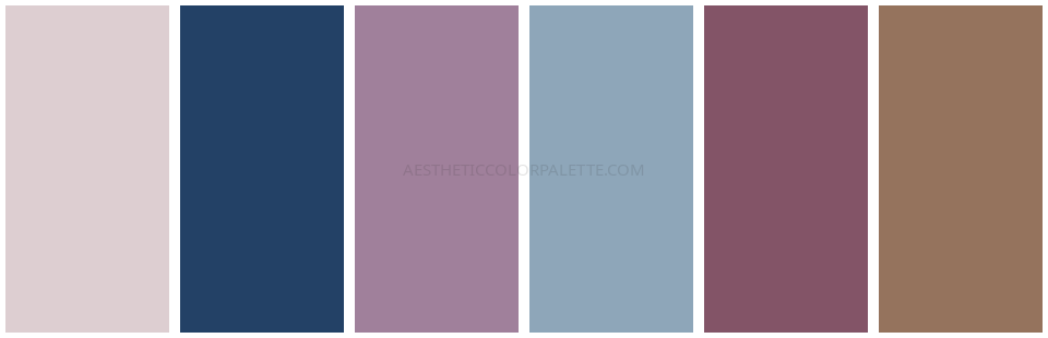 Soft aesthetic color scheme numbers 1