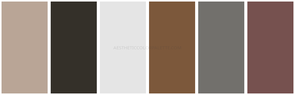 Soft aesthetic color scheme swatches