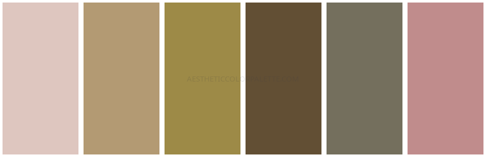 Soft aesthetic color values swatches