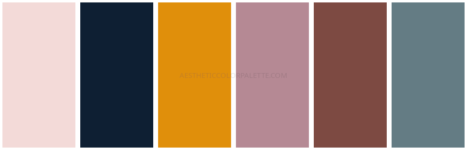 Summer aesthetic HTML color palette