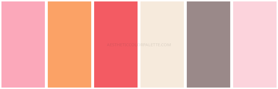 Summer aesthetic color palette combinations