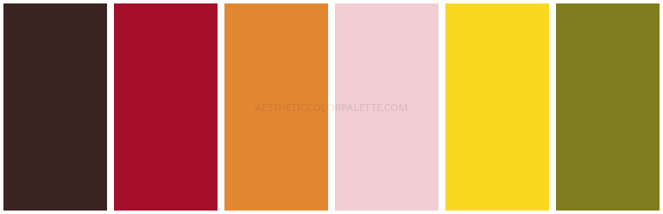 Summer aesthetic color values swatches