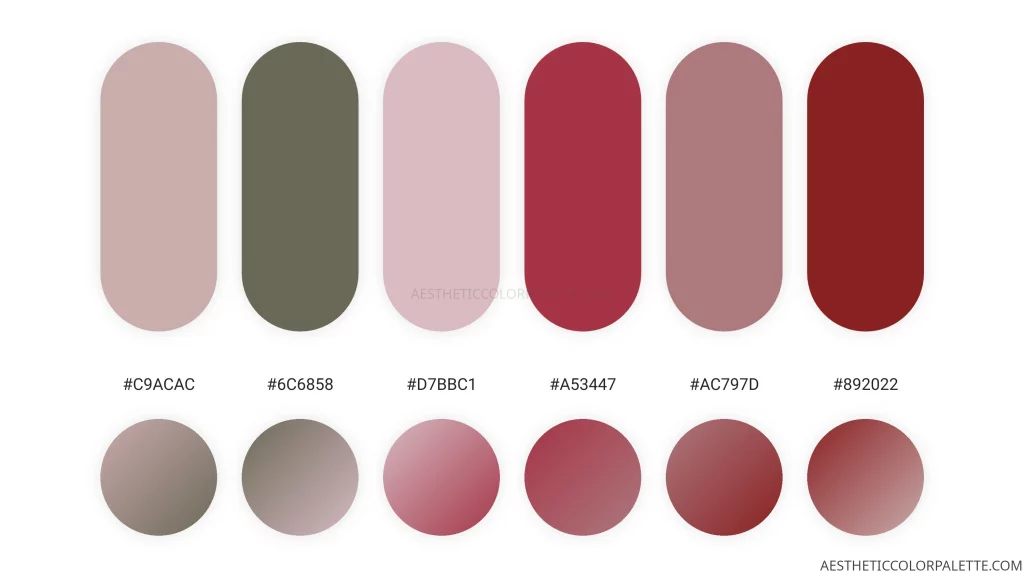 Tea rose HTML color shades