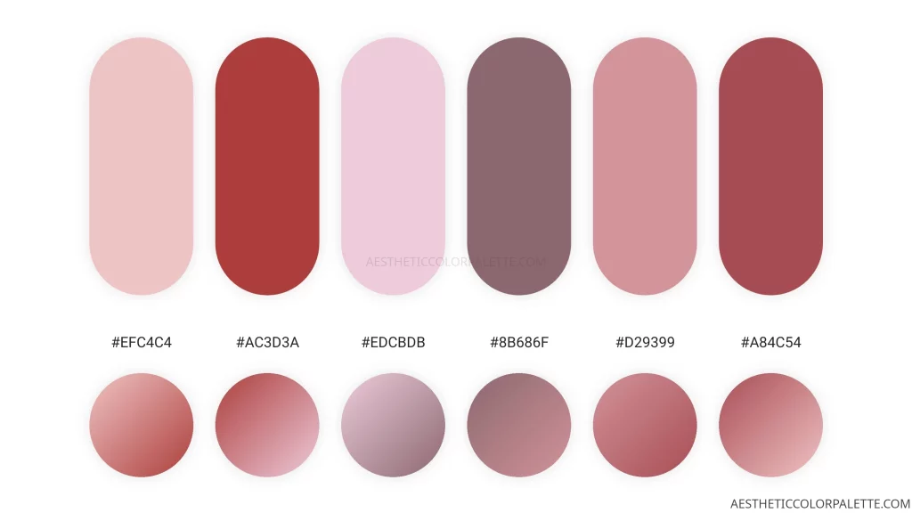 Tea rose hex color palette