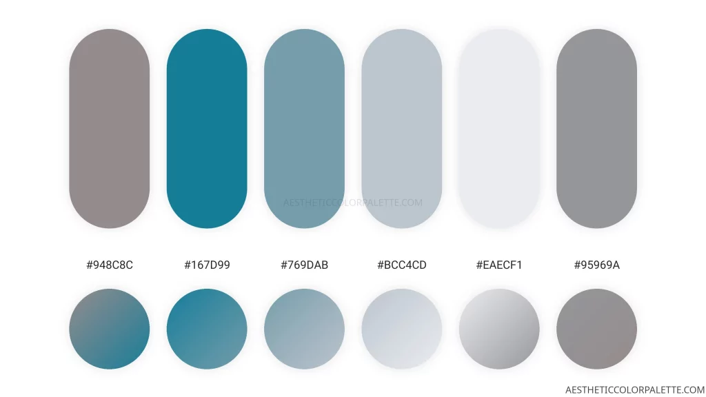 Winter HTML color palette