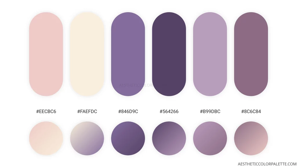 Winter palette codes inspiration