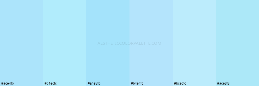 color palette ace4fb b1ecfc a4e3fb b4e4fc bcecfc ace8f8