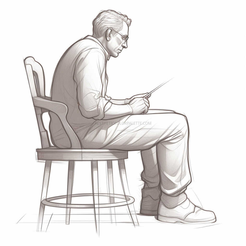 men sitting sketch 8