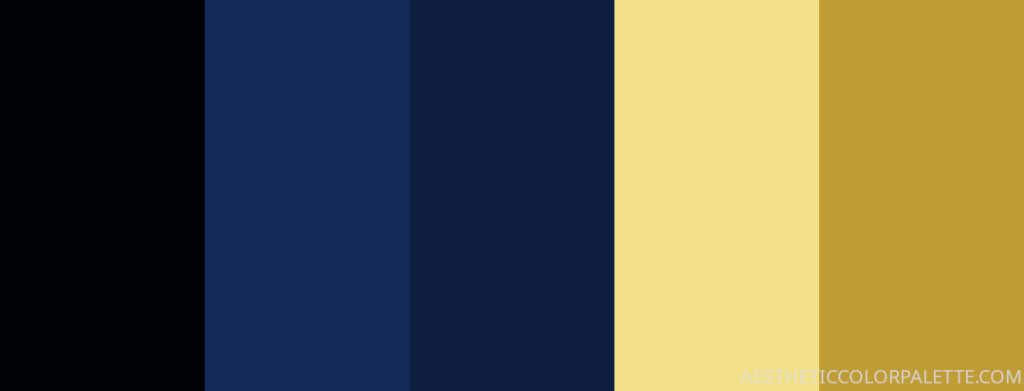 15 Blue Black Color Palettes Aesthetic Color Palette