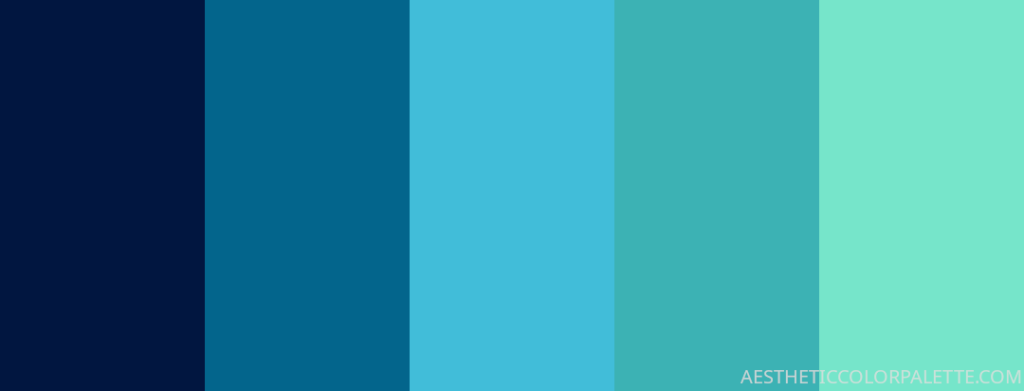 21 Blue-Green Color Palettes - Aesthetic Color Palette