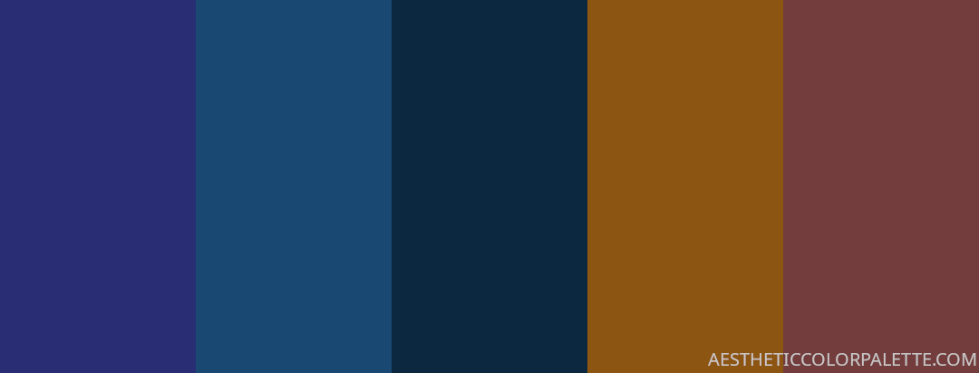 20 Dark Blue Color Palettes for Designing Aesthetic Color Palette