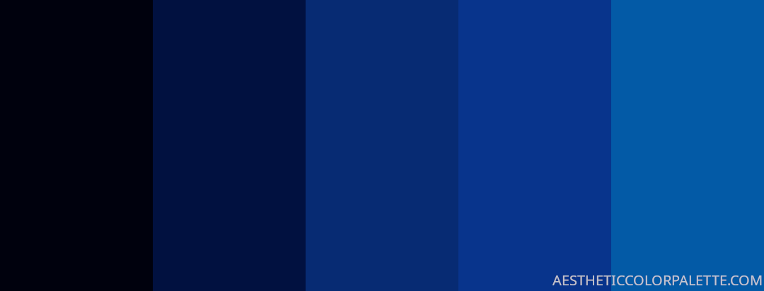 20 Dark Blue Color Palettes for Designing - Aesthetic Color Palette