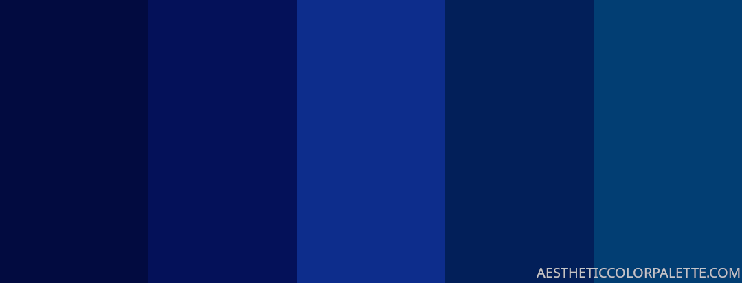 20 Dark Blue Color Palettes for Designing - Aesthetic Color Palette