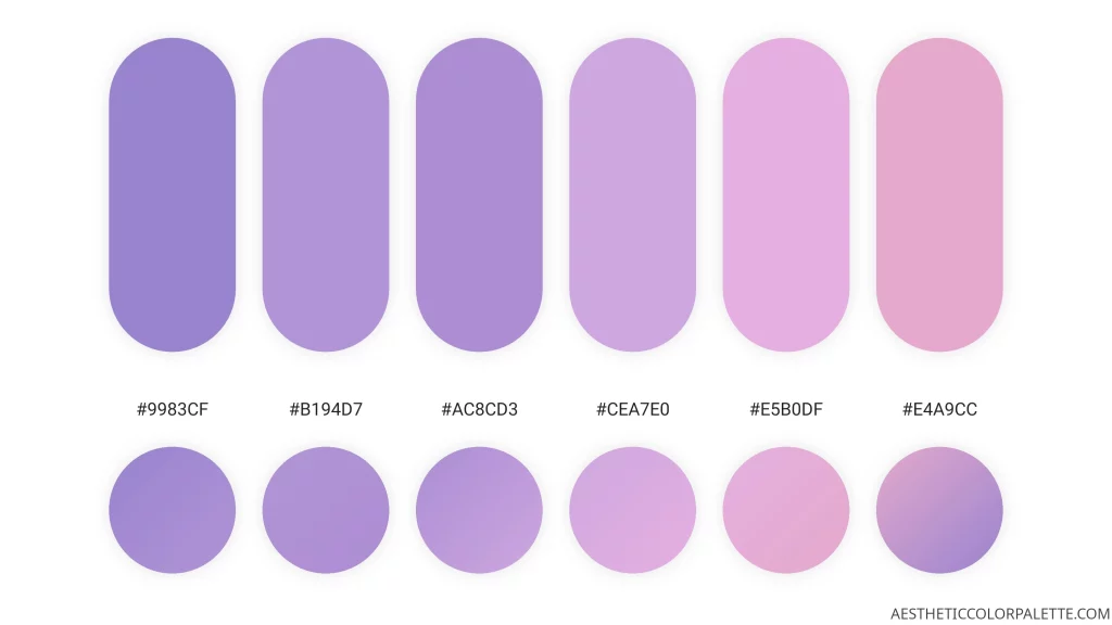 Aesthetic purple color shades 1