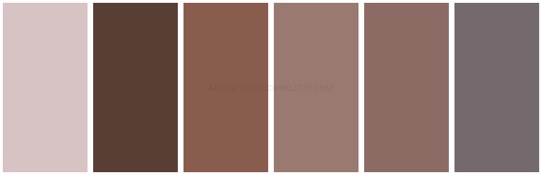 Brown Aesthetic Color Palettes - Aesthetic Color Palette