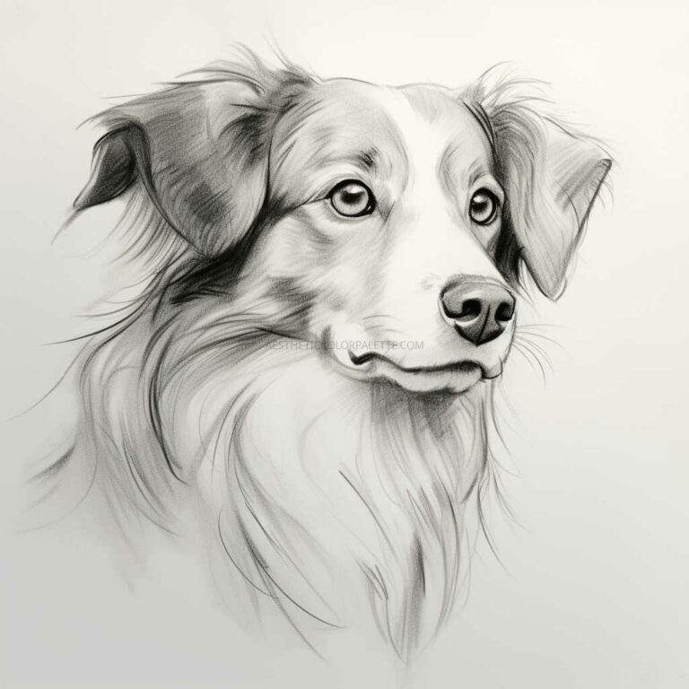 18 Cute & Realistic Dog Drawing Ideas - Aesthetic Color Palette