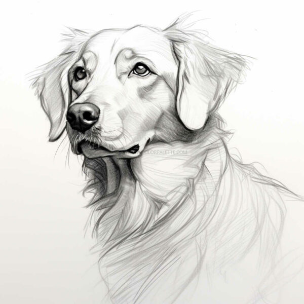 18 Cute & Realistic Dog Drawing Ideas - Aesthetic Color Palette
