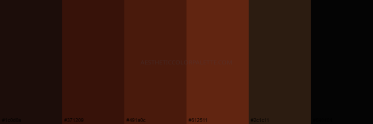 Dark Brown Color Palettes - Aesthetic Color Palette