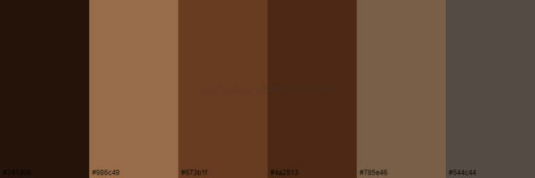 Dark Brown Color Palettes - Aesthetic Color Palette