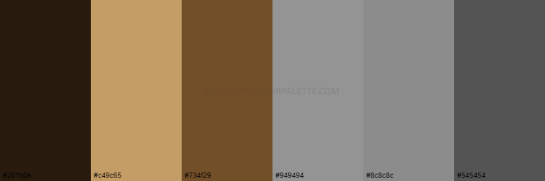 Dark Brown Color Palettes - Aesthetic Color Palette