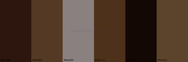 Dark Brown Color Palettes - Aesthetic Color Palette