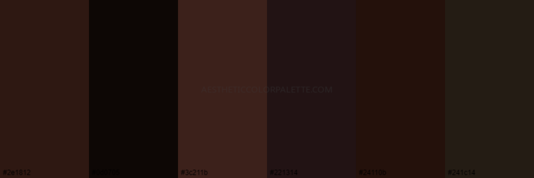 Dark Brown Color Palettes - Aesthetic Color Palette
