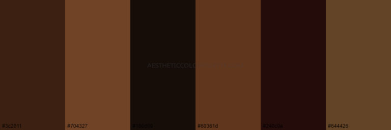 Dark Brown Color Palettes - Aesthetic Color Palette